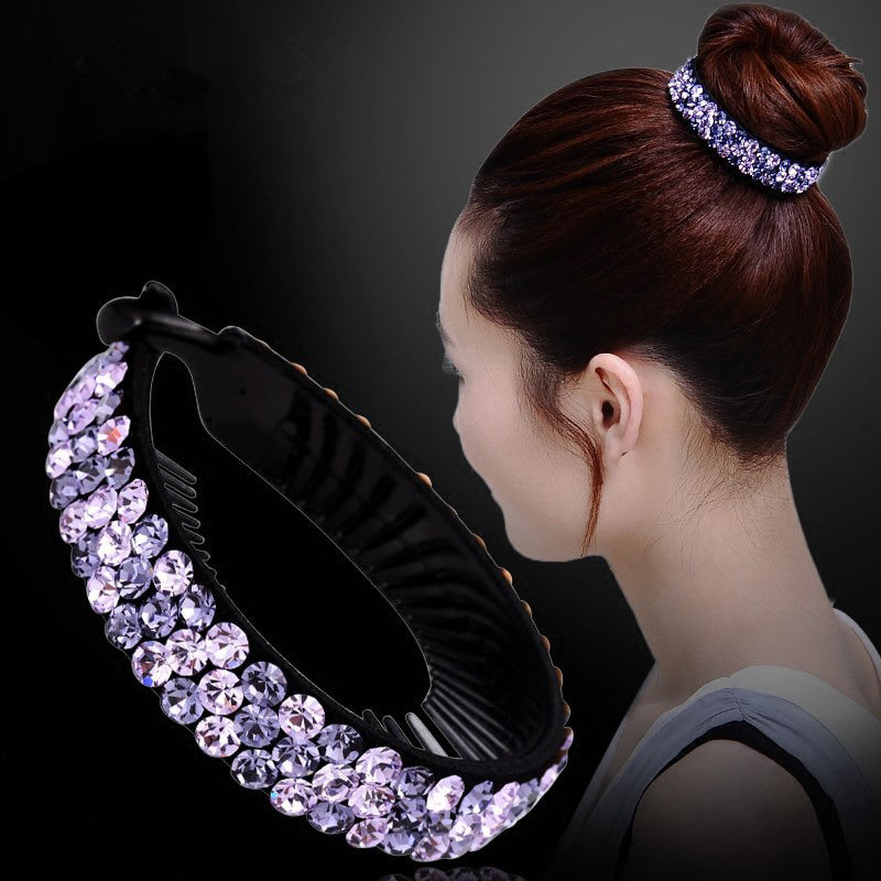 Rhinestone Hair Claw Ponytail Holder