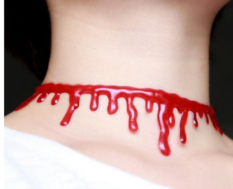 Halloween Blood Drop Punk Necklace for Women and Men