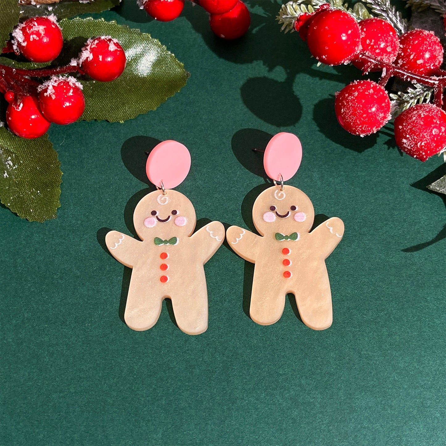 "Christmas Alpaca" - Dangle Earrings