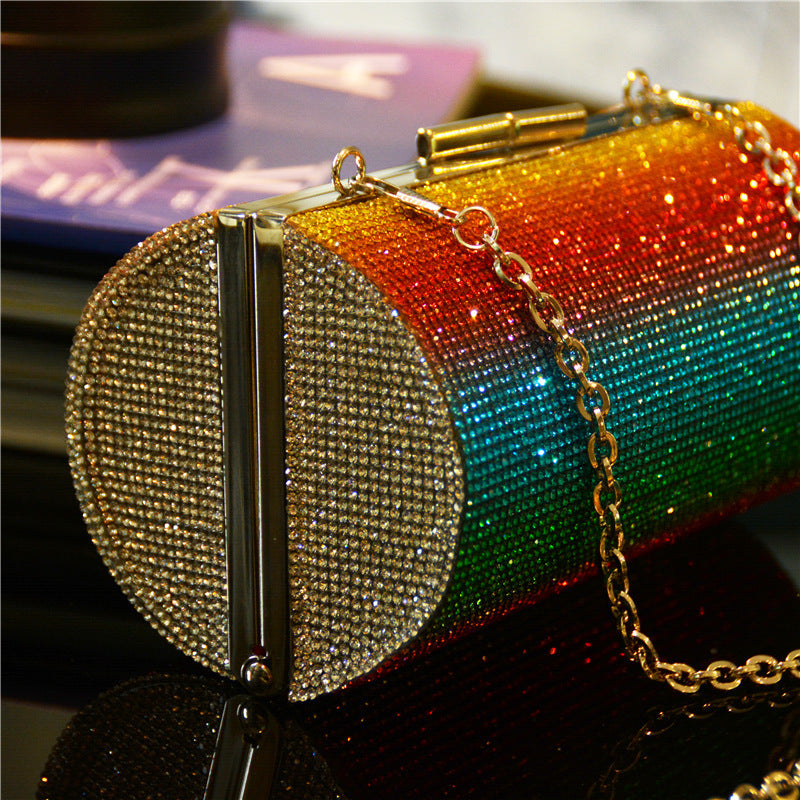 Rhinestone Rainbow Evening Bag