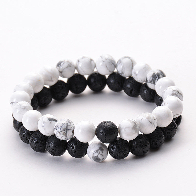 Classic Black Matte Green Malachite Bracelets