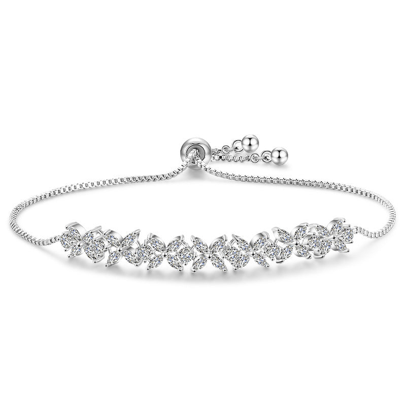 "Wild Flower" - Crystal Push-pull Bracelet