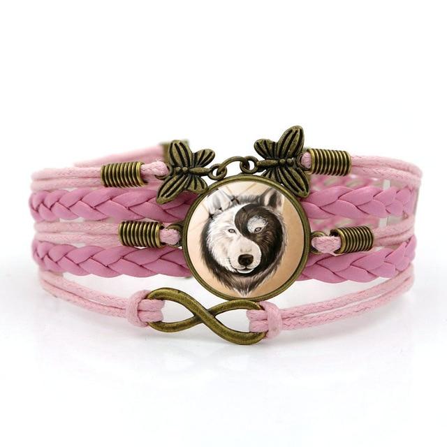 Vintage Yin Yang Wolf Time Gem Bracelets