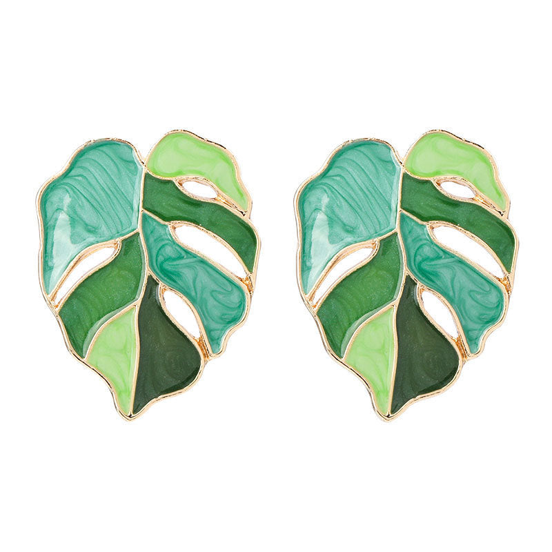 Hollow Leaf Statement Earrings