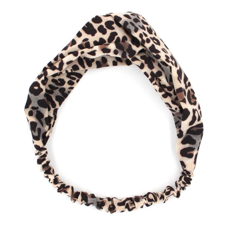 Leopard Print Cross Knotted Headband