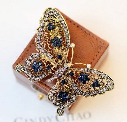 Rhinestone Butterfly Hair Clip