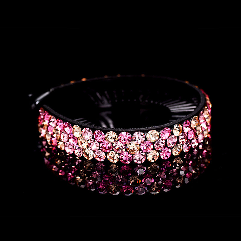 Rhinestone Hair Claw Ponytail Holder