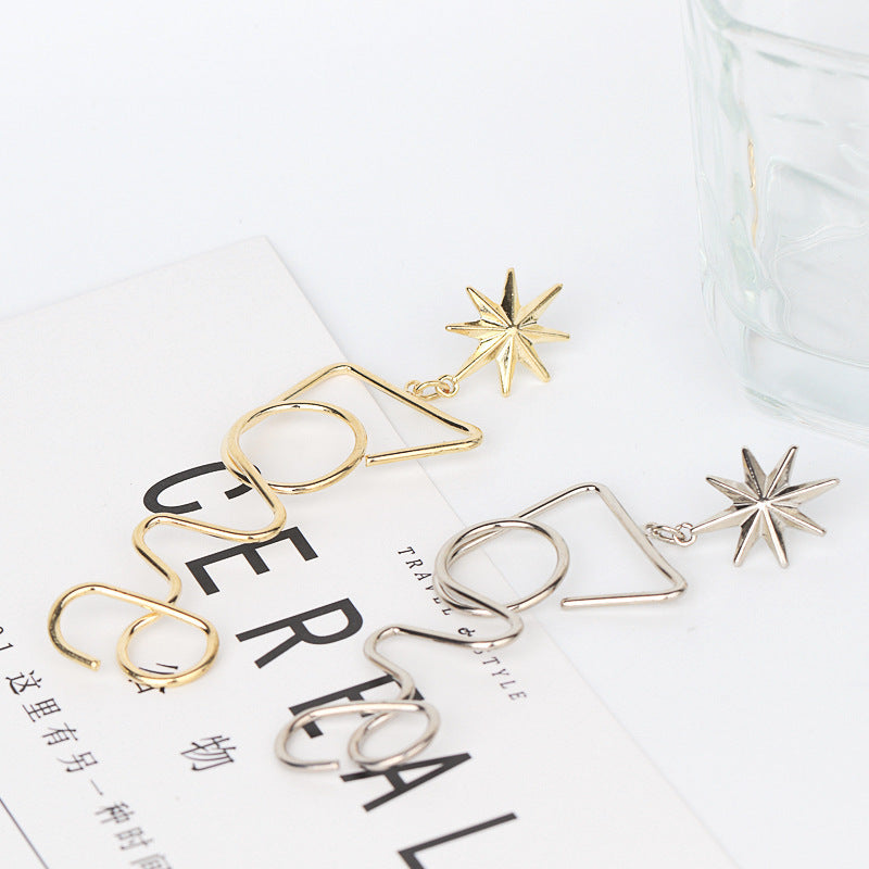 "Love" - Geometric Alloy Earrings