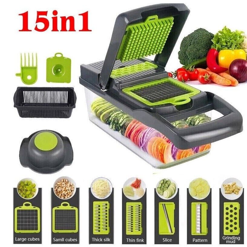 15-in-1 Vegetable and Fruit Chopper/Slicer