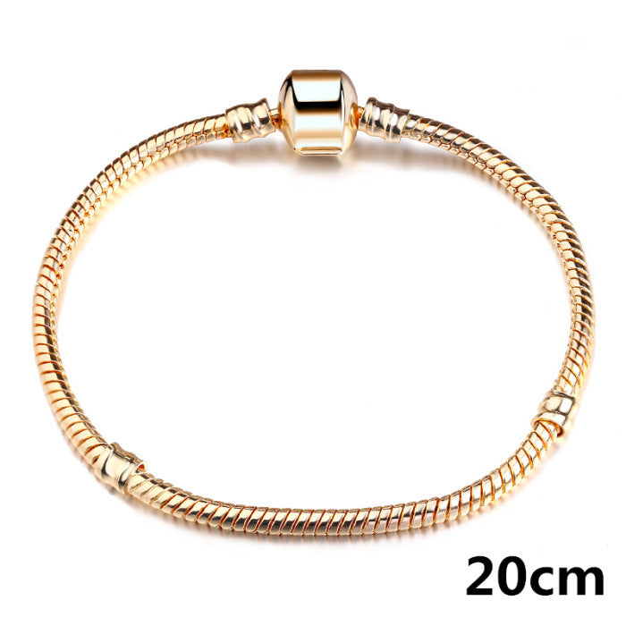 Pure Copper Snake Rope Bracelet for Charms