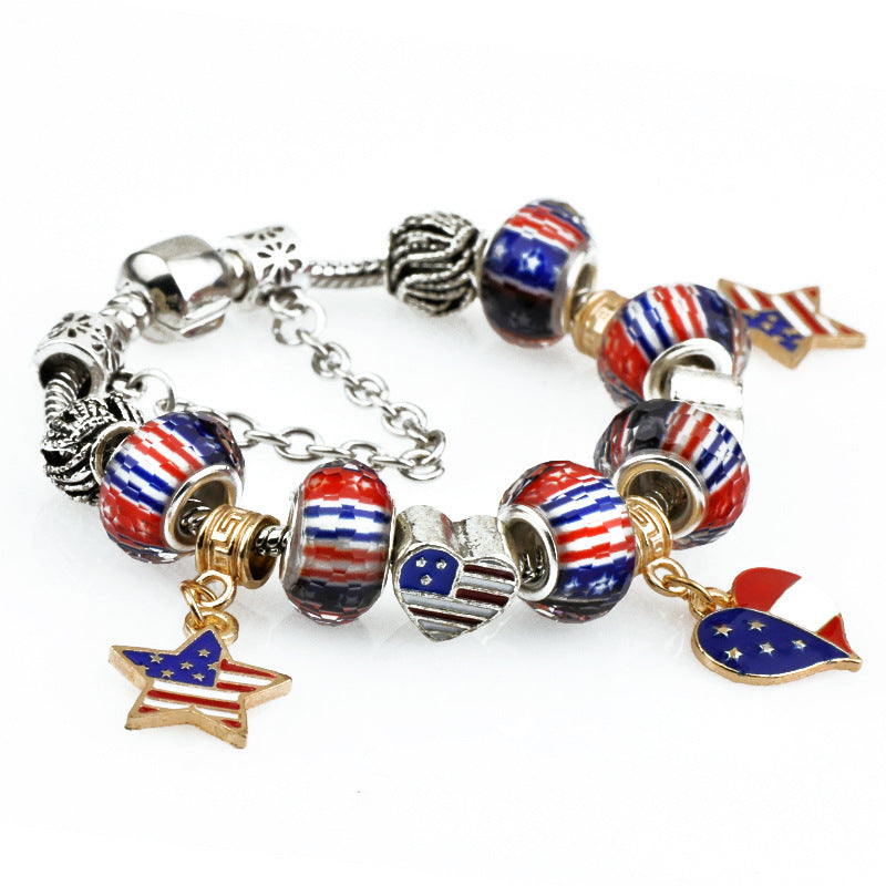 "Braveheart" - Patriotic Flag Charm Bracelet