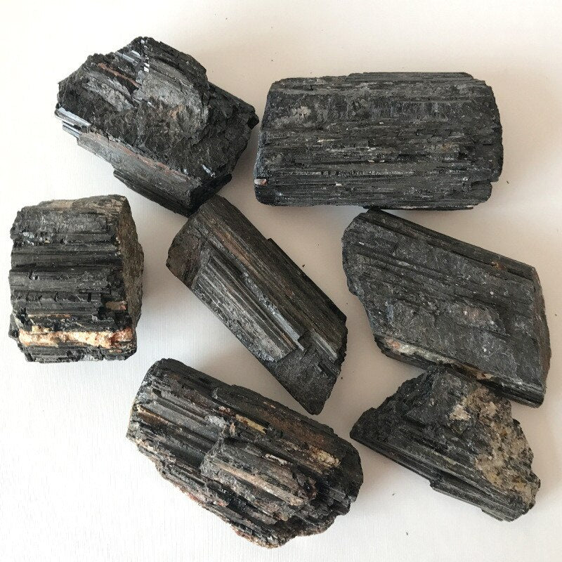 Natural Black Tourmaline Raw Stone Unpolished