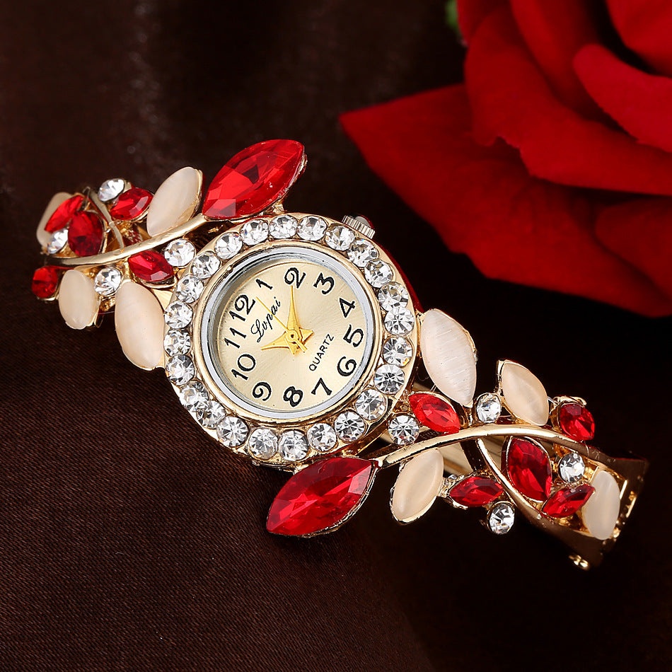 "Old Flower" - Crystal Women's Bracelet Watch