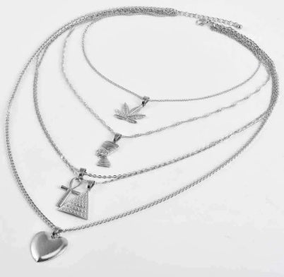 "Pyramid Love" - Pendant Multilayer Necklace