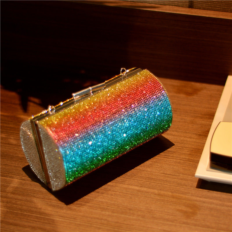 Rhinestone Rainbow Evening Bag