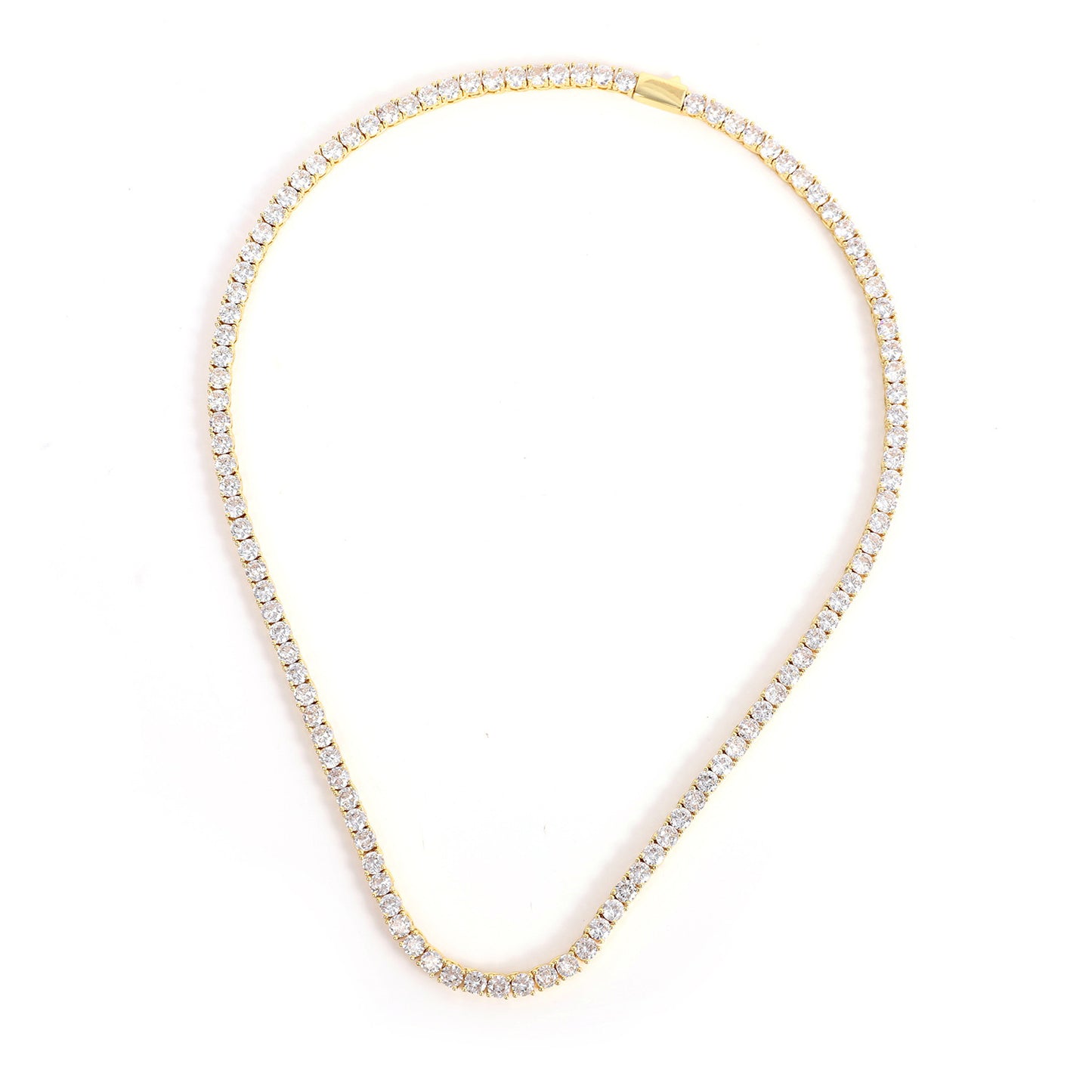 4mm Zircon Tennis Necklace for Women and Men