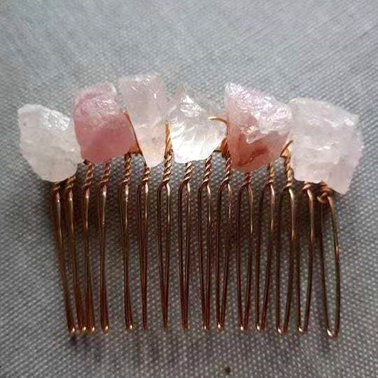Natural Crystal Haircomb