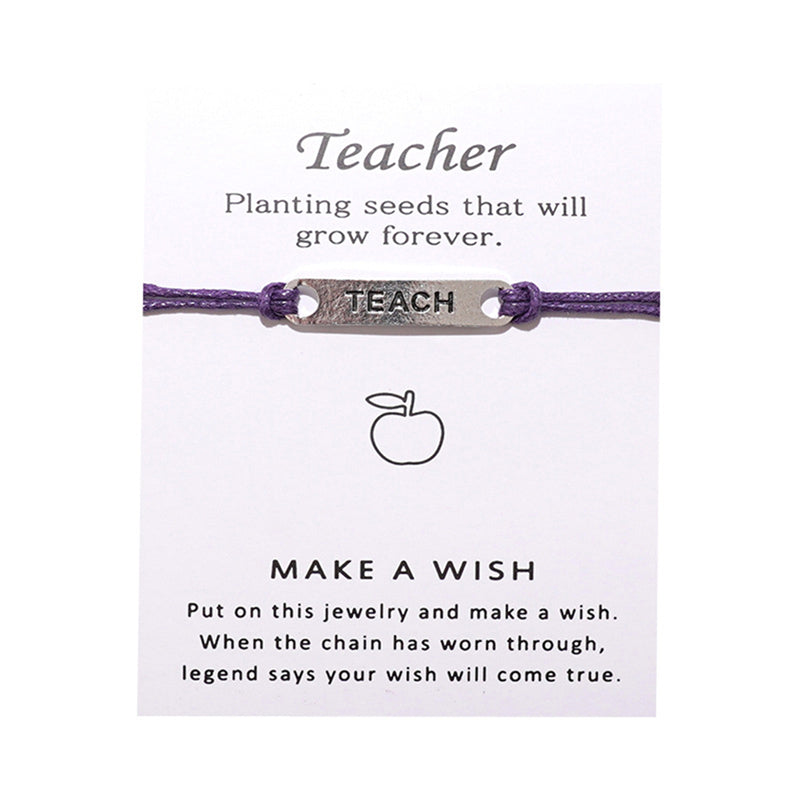 Teach Wish Card and Bracelet