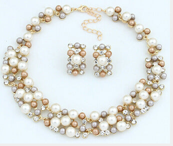 Short Shining Pearl Gemstone Jewelry Sets