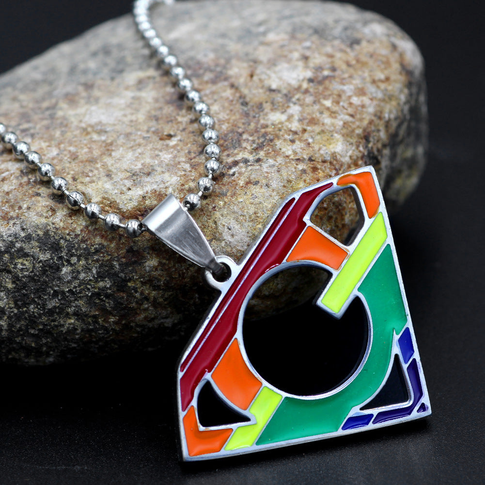 "Super Rainbow" - Geometric Unisex Pendant Necklace