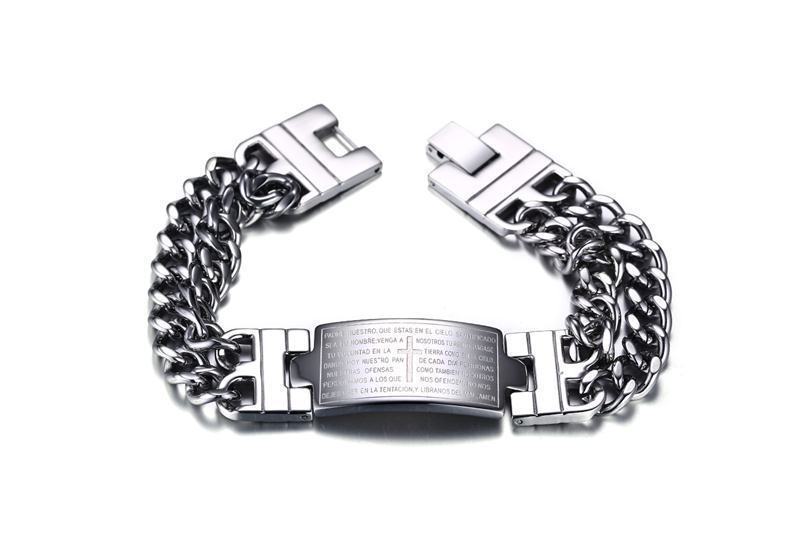 Bible Scripture Titanium Steel Bracelet