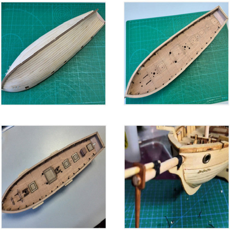 DIY Wooden Assembled Sailboat Model