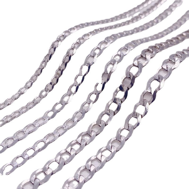 Sterling Silver Curb Collar Chain