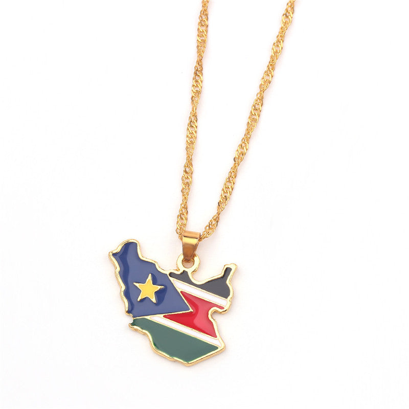 International Flag Pendant Necklace