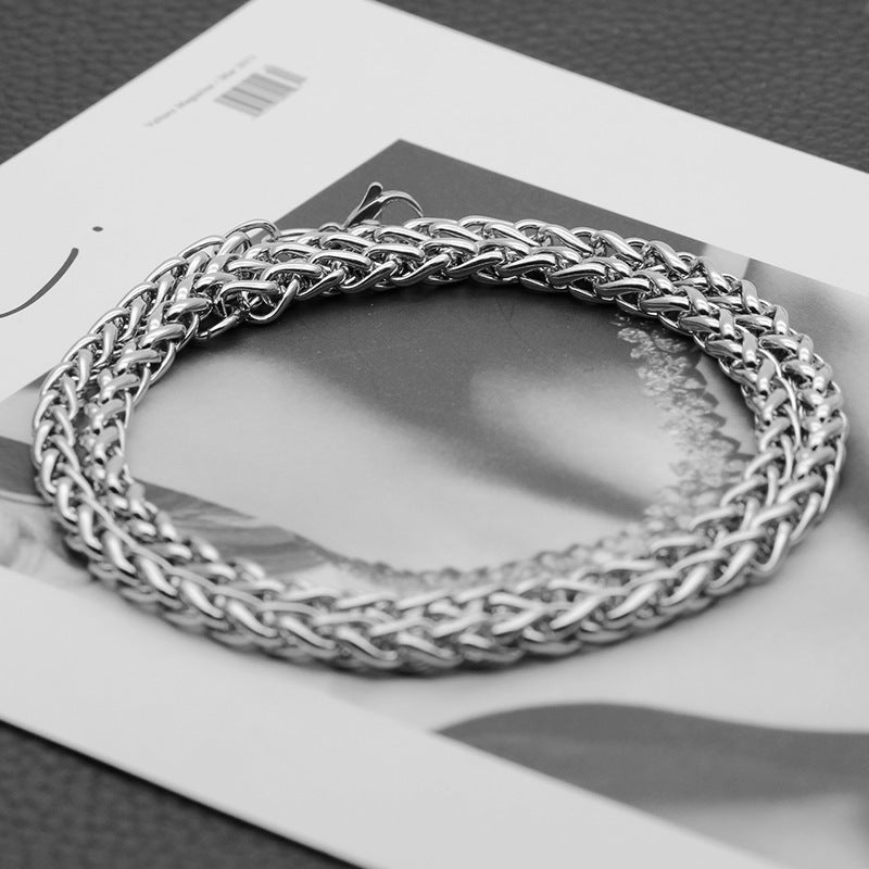 Titanium Steel Twisted Rope Necklace