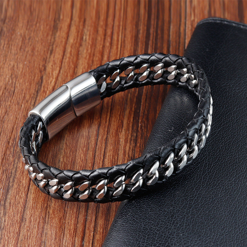Commemorative Travel Leather Bracelet