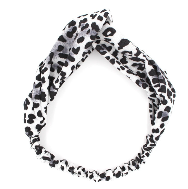 Leopard Print Cross Knotted Headband