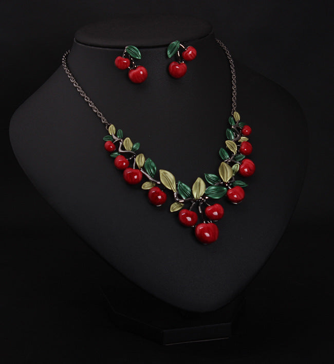 Vintage Cherry Jewelry Set