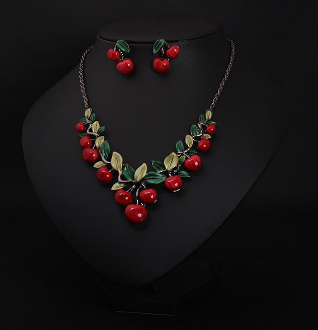 Vintage Cherry Jewelry Set