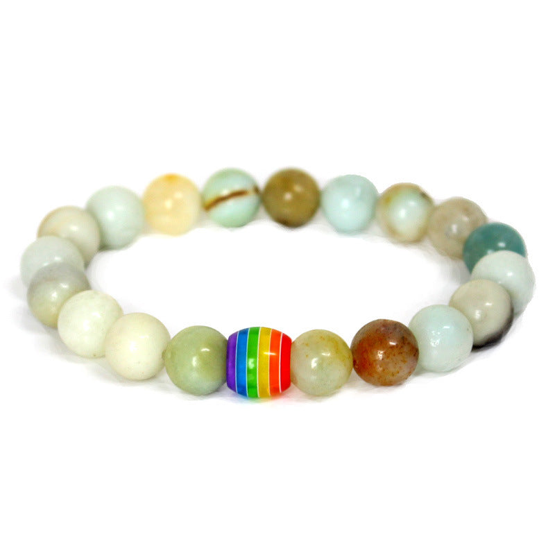 Natural Stone Rainbow Beaded Bracelets