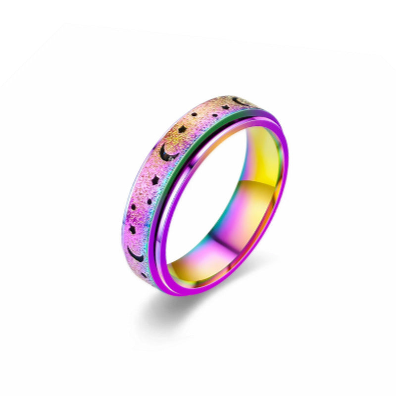 Decompression Anti-anxiety Titanium Steel Ring