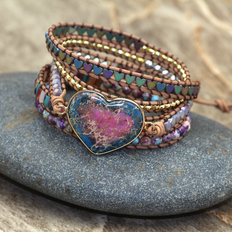 Handmade Mystical Heart Beaded Bracelet