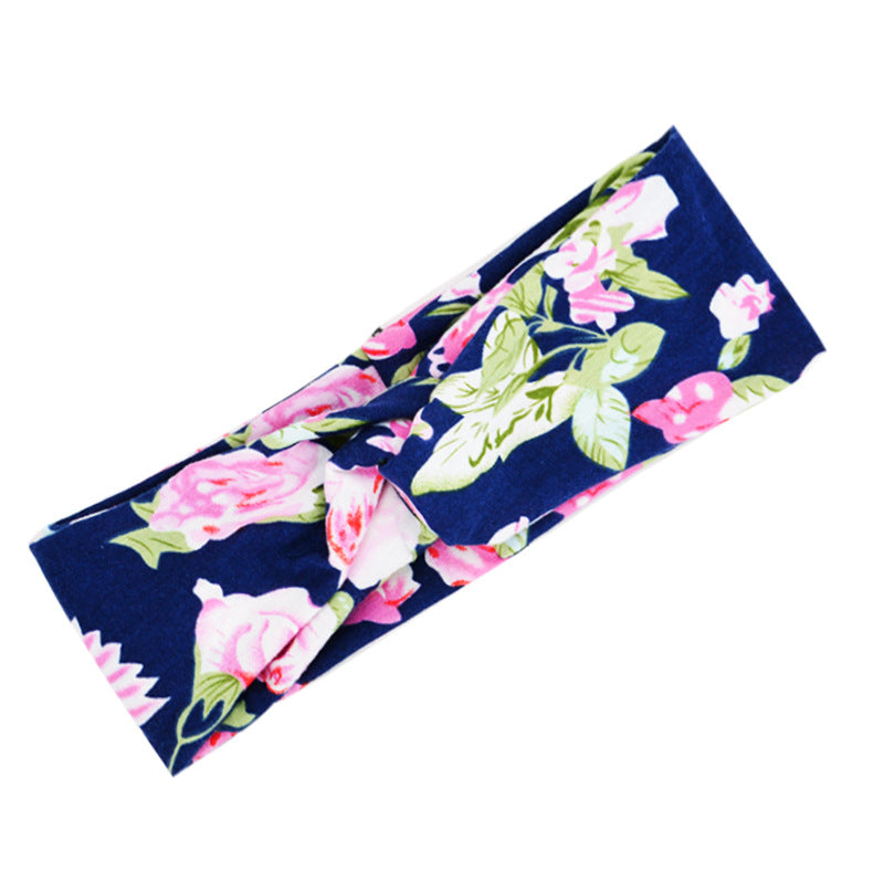 Floral Cross Headband