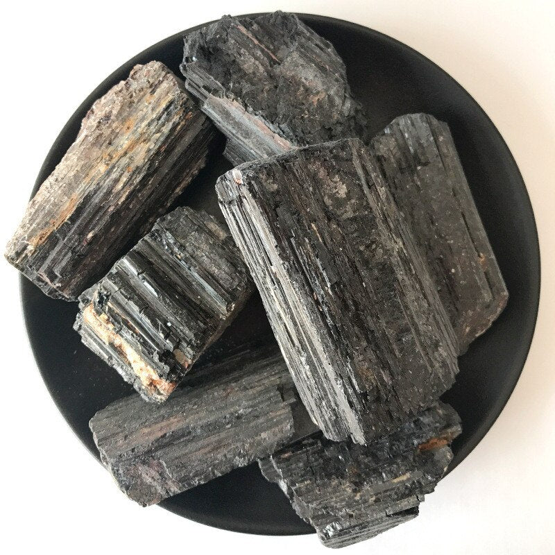 Natural Black Tourmaline Raw Stone Unpolished