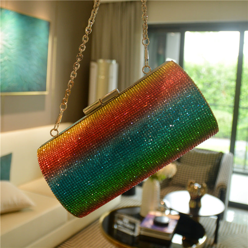 Rhinestone Rainbow Evening Bag
