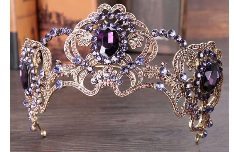 Amethyst Crystal Bridal Tiara