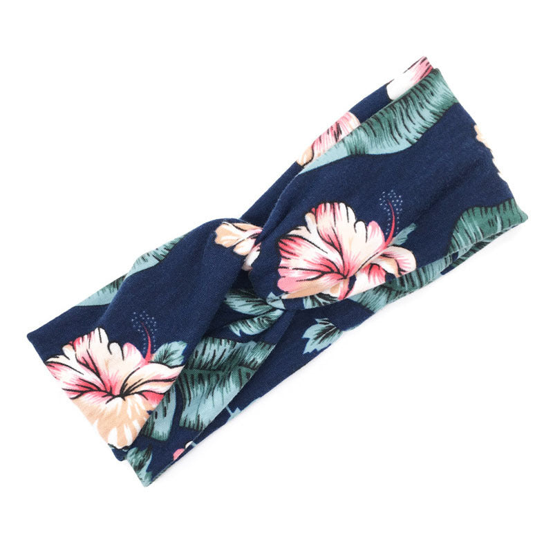 Floral Cross Headband