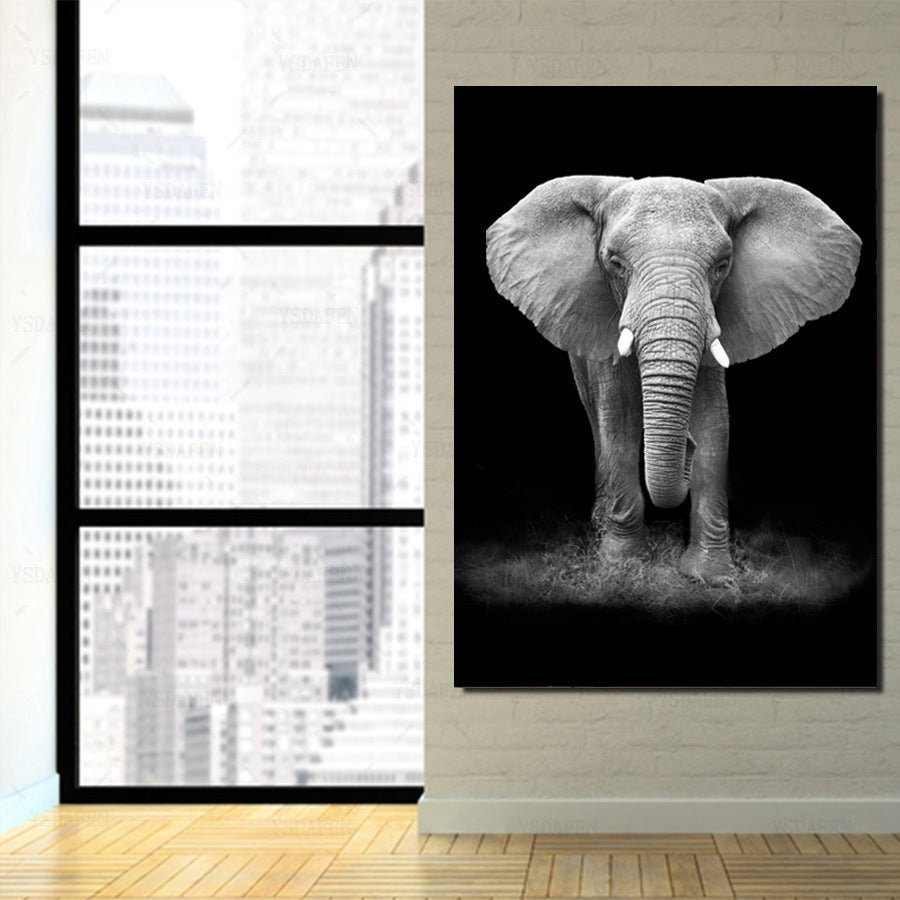 Inkjet Oil Elephant Painting - Wall Art Decor