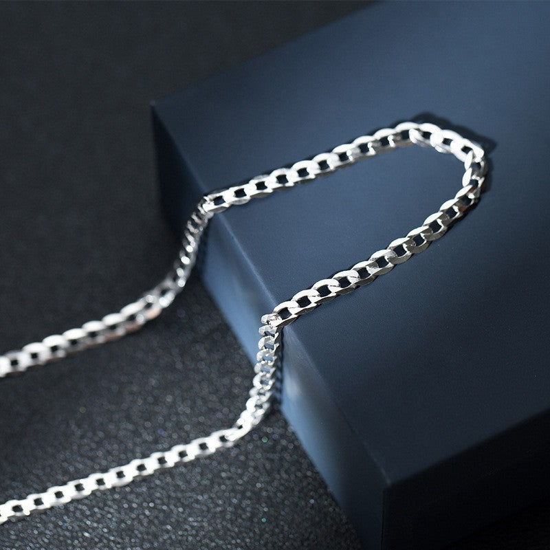 Sterling Silver Curb Collar Chain