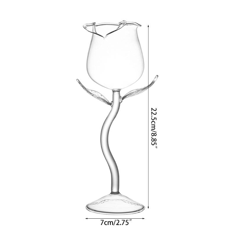 "Crystal Rose" -  Wine Cocktail Glasses