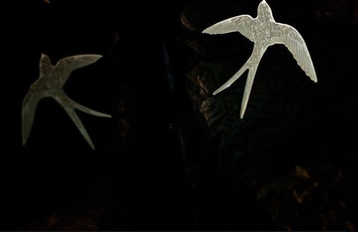 "Silver Bird" -  Metal Brooch