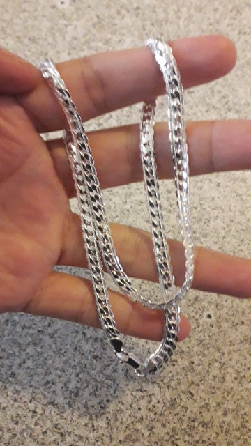 Silver-plated Snake Bone Chain Necklace