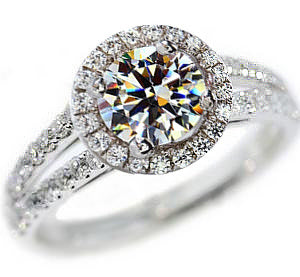 "Cherished Forever" - White Gold Plated Wedding/ Engagement Ring