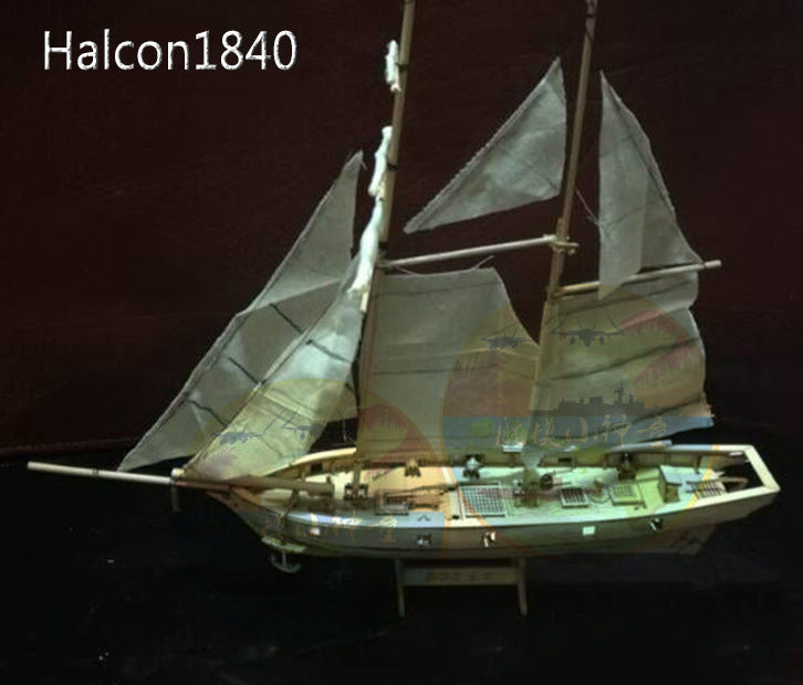 DIY Wooden Assembled Sailboat Model