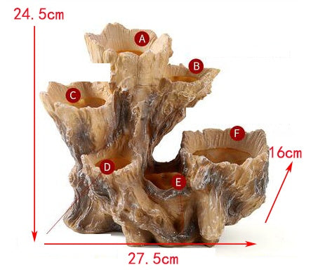 Tree Bark Flower Pots for Garden