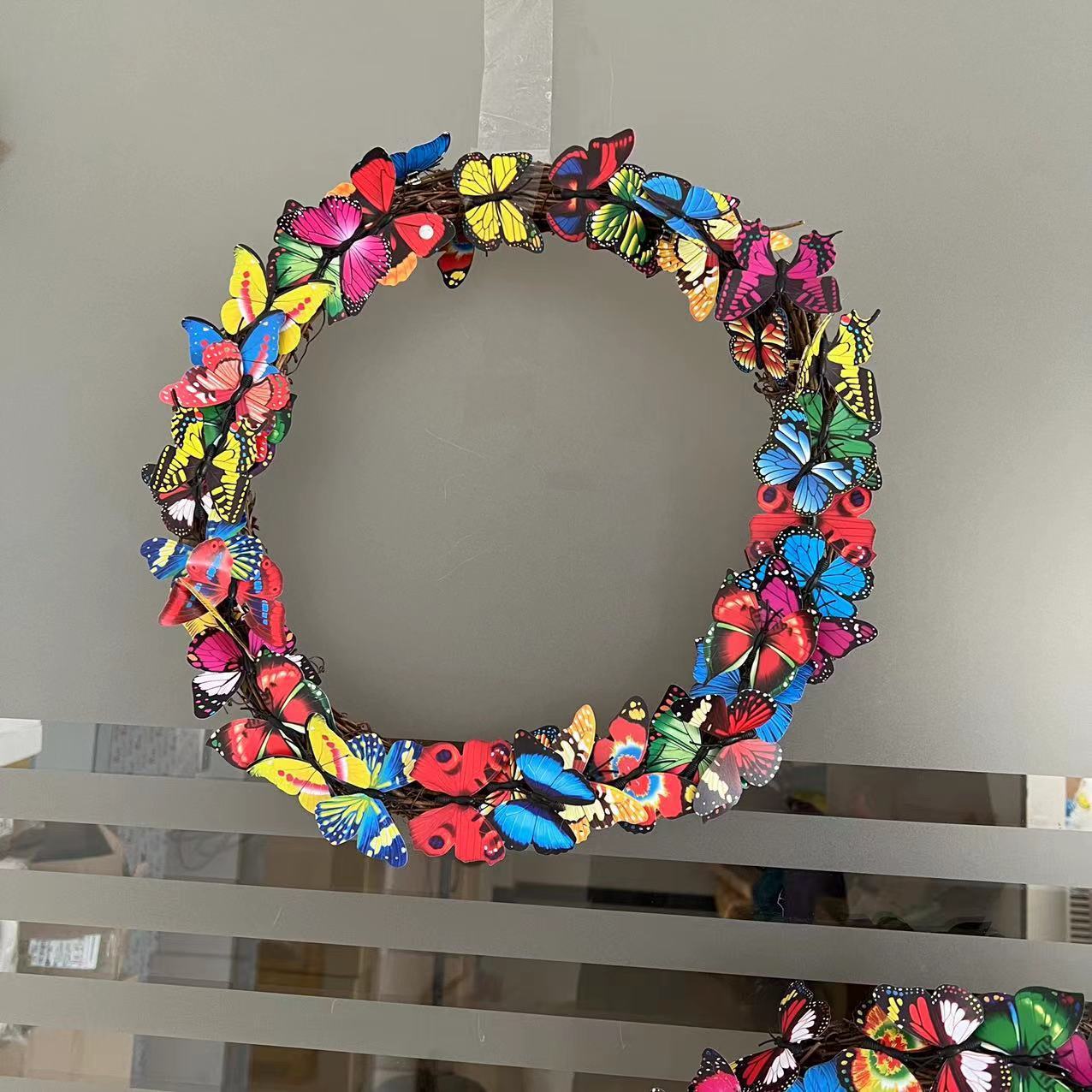 Colorful Butterfly Wreath